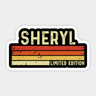 Sheryl Name Vintage Retro Limited Edition Gift Sticker